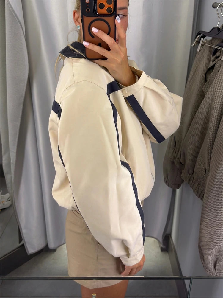 The Forest Hill Contrast-Stripe Windbreaker