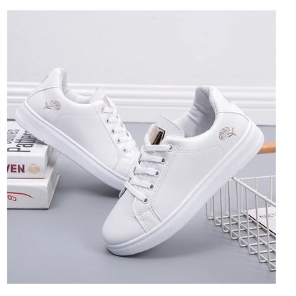 The Leyton Embroidered Lace-Up Trainers