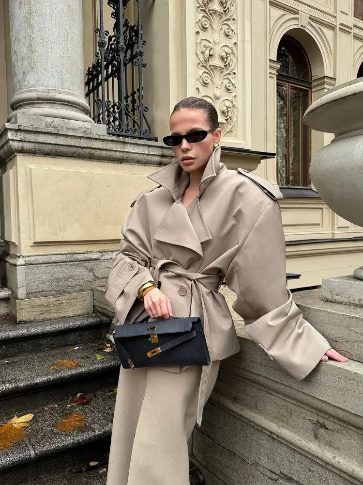 The Honor Oak Lace-Up Trench Coat