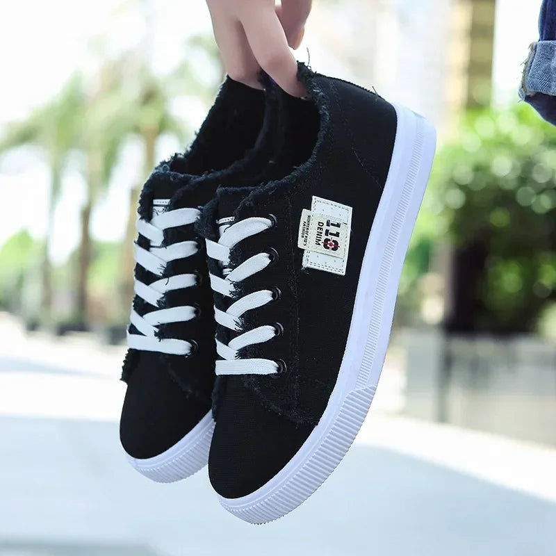 The Purley Canvas Denim Trainers