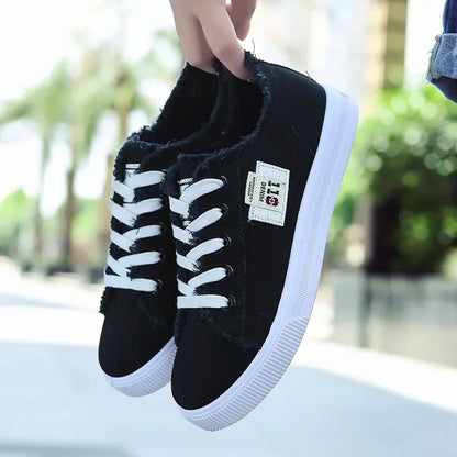 The Purley Canvas Denim Trainers