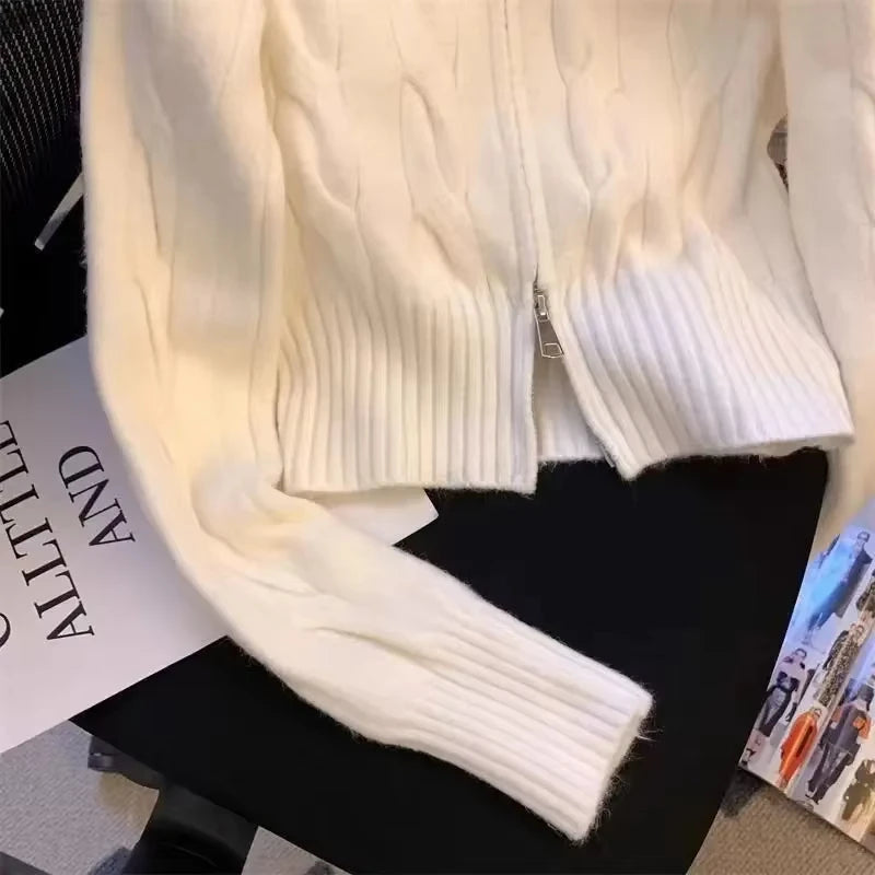 The Friern Barnet Zip-Front Knit Cardigan