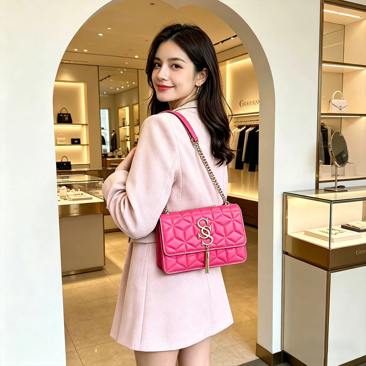 The Eastcote Quilted Argyle Cross-Body Bag