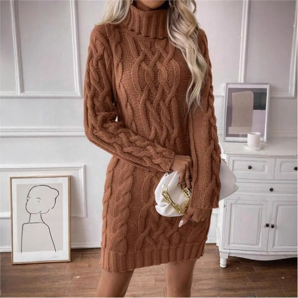 The Gidea Park High-Neck Knit Dress