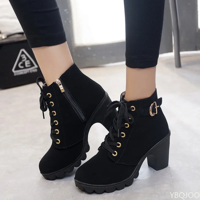 The Berrylands Lace-Up Heeled Boots