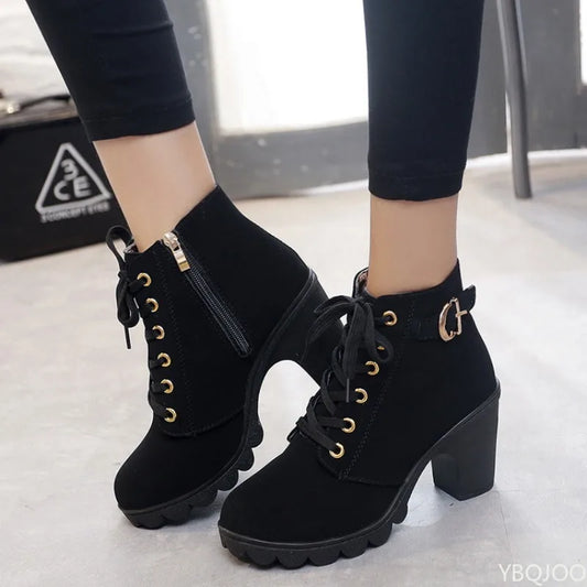 The Berrylands Lace-Up Heeled Boots
