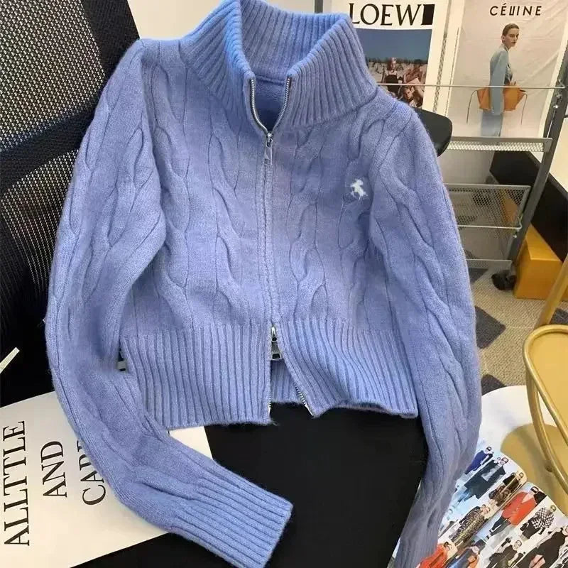 The Friern Barnet Zip-Front Knit Cardigan