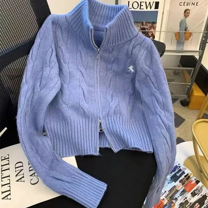 The Friern Barnet Zip-Front Knit Cardigan
