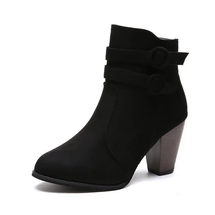 The Lewisham Retro Square-Heel Ankle Boots