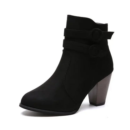 The Lewisham Retro Square-Heel Ankle Boots