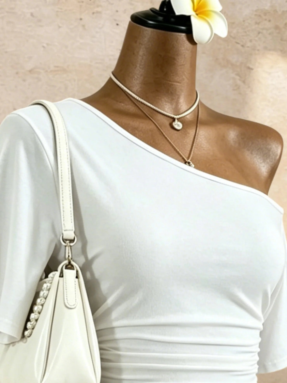 The Hounslow One-Shoulder Ruched Top