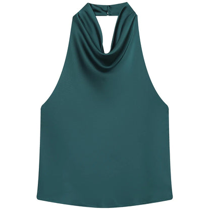The Brondesbury Satin Corset Halter Top