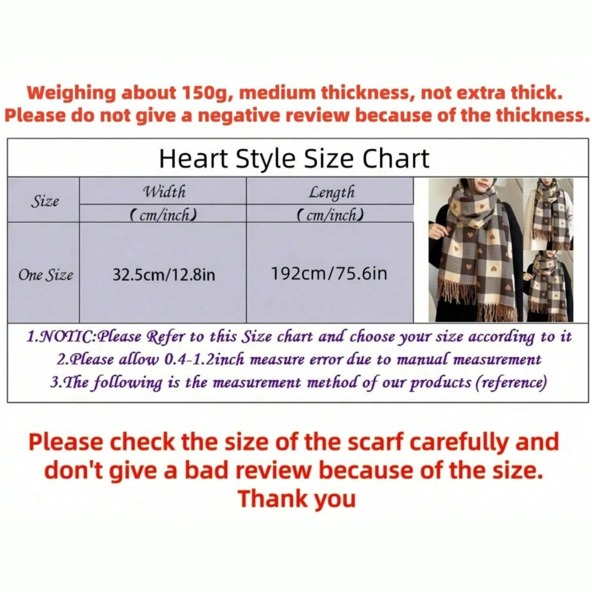 The Rayners Lane Heart-Shaped Plaid Scarf