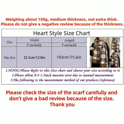 The Rayners Lane Heart-Shaped Plaid Scarf