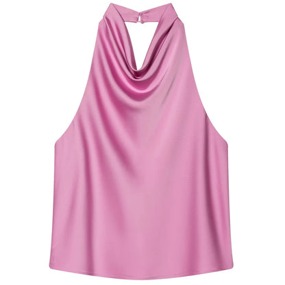 The Brondesbury Satin Corset Halter Top