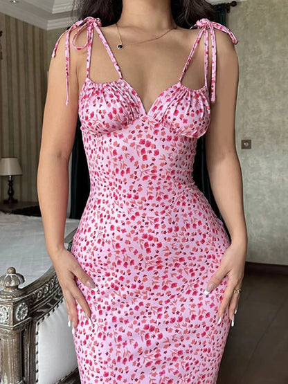 The Richmond Floral Tie-Front Midi Dress