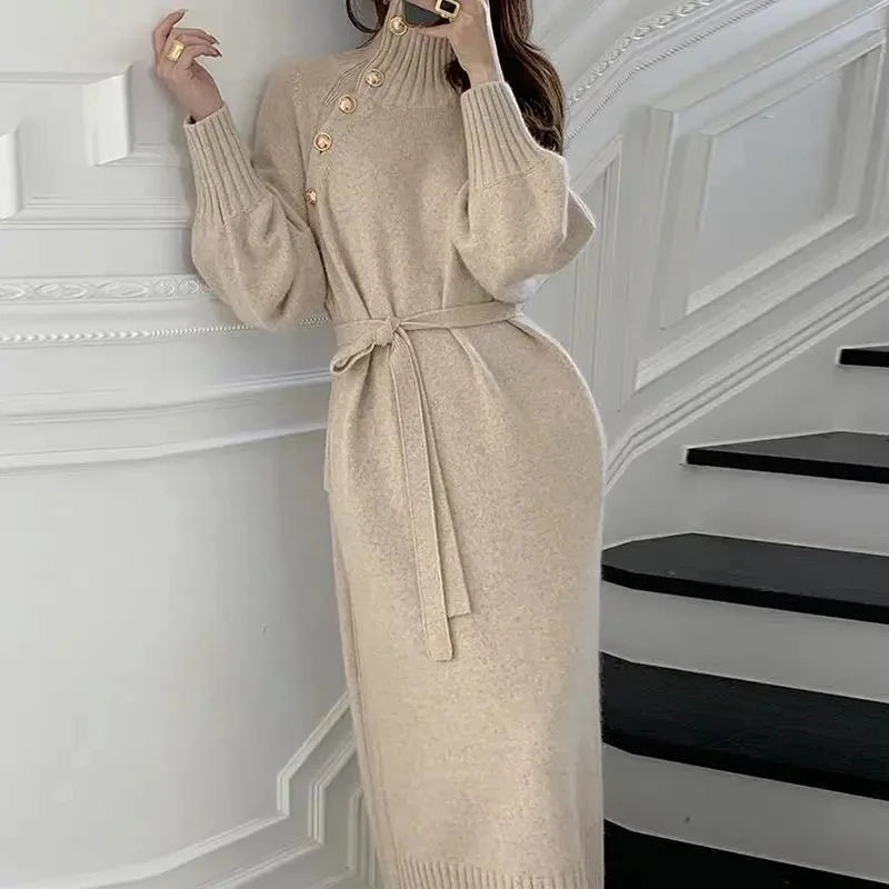 The Woodside Park Button-Front Knit Dress