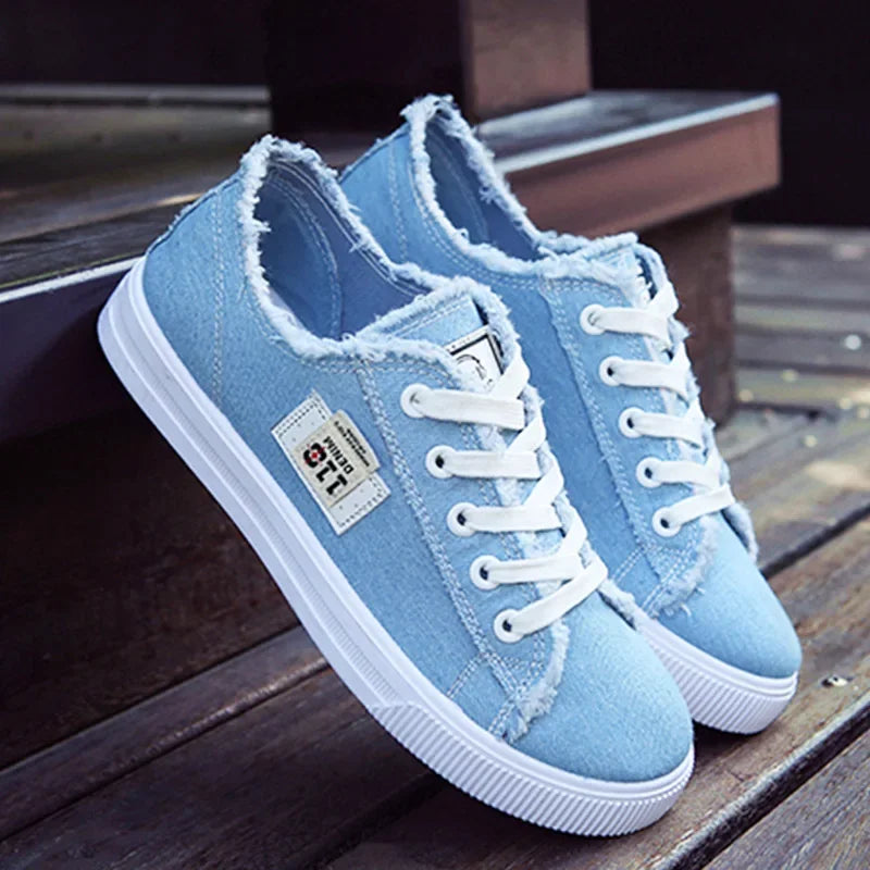 The Purley Canvas Denim Trainers