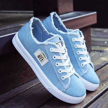 The Purley Canvas Denim Trainers