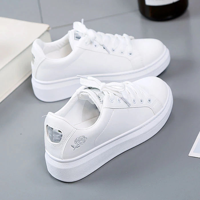 The Leyton Embroidered Lace-Up Trainers