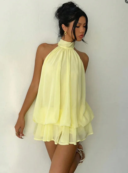 The Alperton Backless Halter Sundress