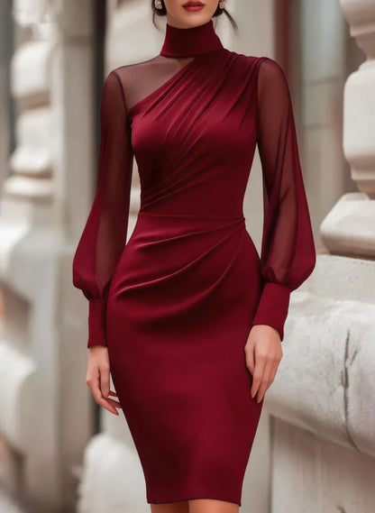 The Hampton Mesh-Sleeve Bodycon Dress