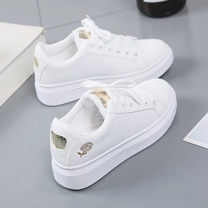 The Leyton Embroidered Lace-Up Trainers