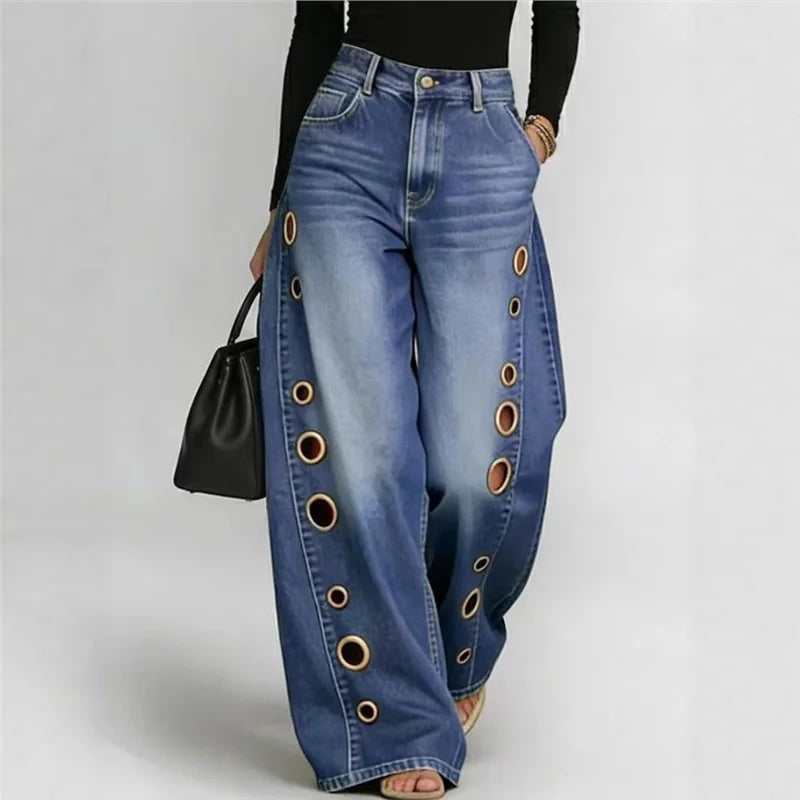 The Kingsbury Wide-Leg Denim Jeans