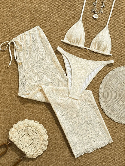 The Balham Drawstring Three-Piece Bikini Set