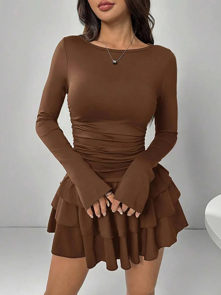 The Charlton Cascade-Ruffle Bodycon Dress