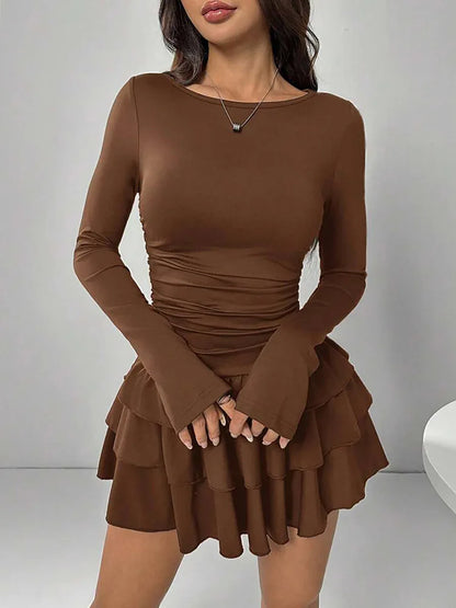 The Charlton Cascade-Ruffle Bodycon Dress