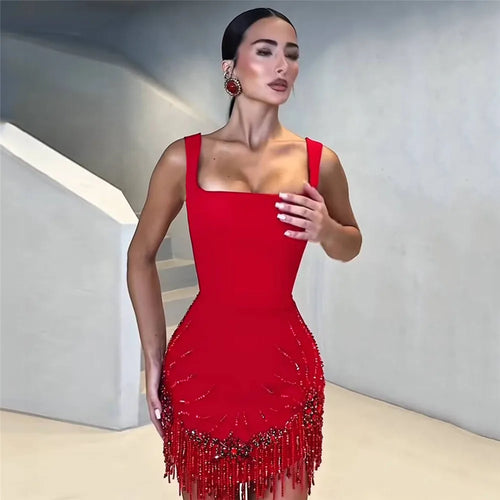 The Belgrave Beaded Bandage Dress