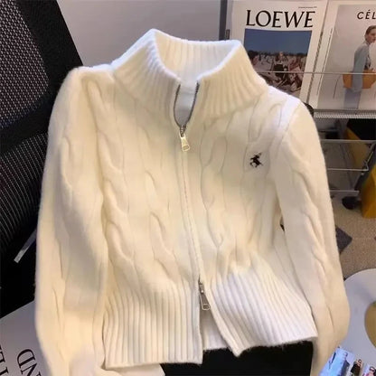 The Friern Barnet Zip-Front Knit Cardigan