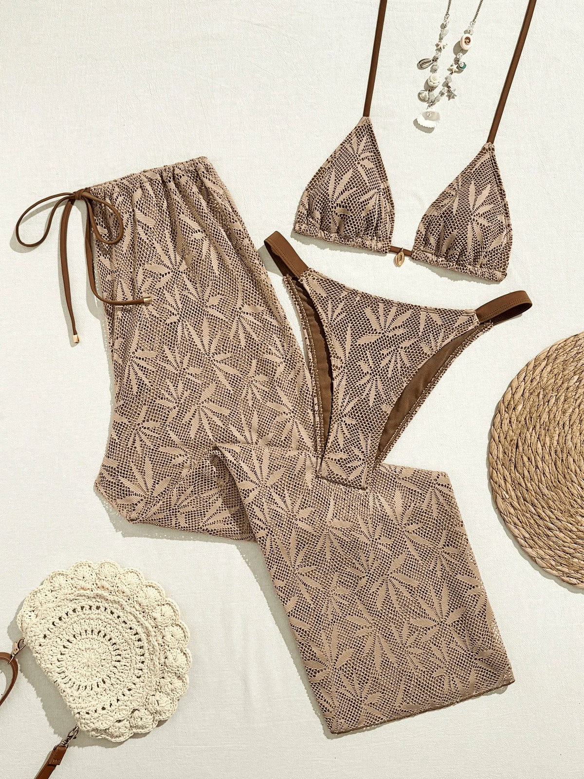The Balham Drawstring Three-Piece Bikini Set
