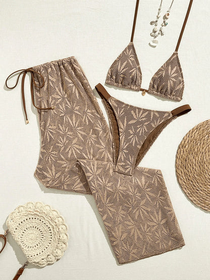 The Balham Drawstring Three-Piece Bikini Set