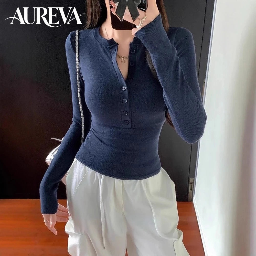 The Norbury V-Neck Button Top