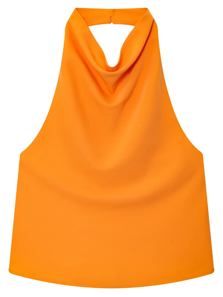 The Brondesbury Satin Corset Halter Top