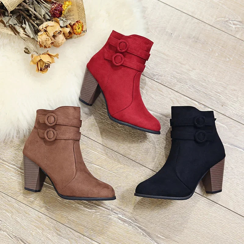 The Lewisham Retro Square-Heel Ankle Boots