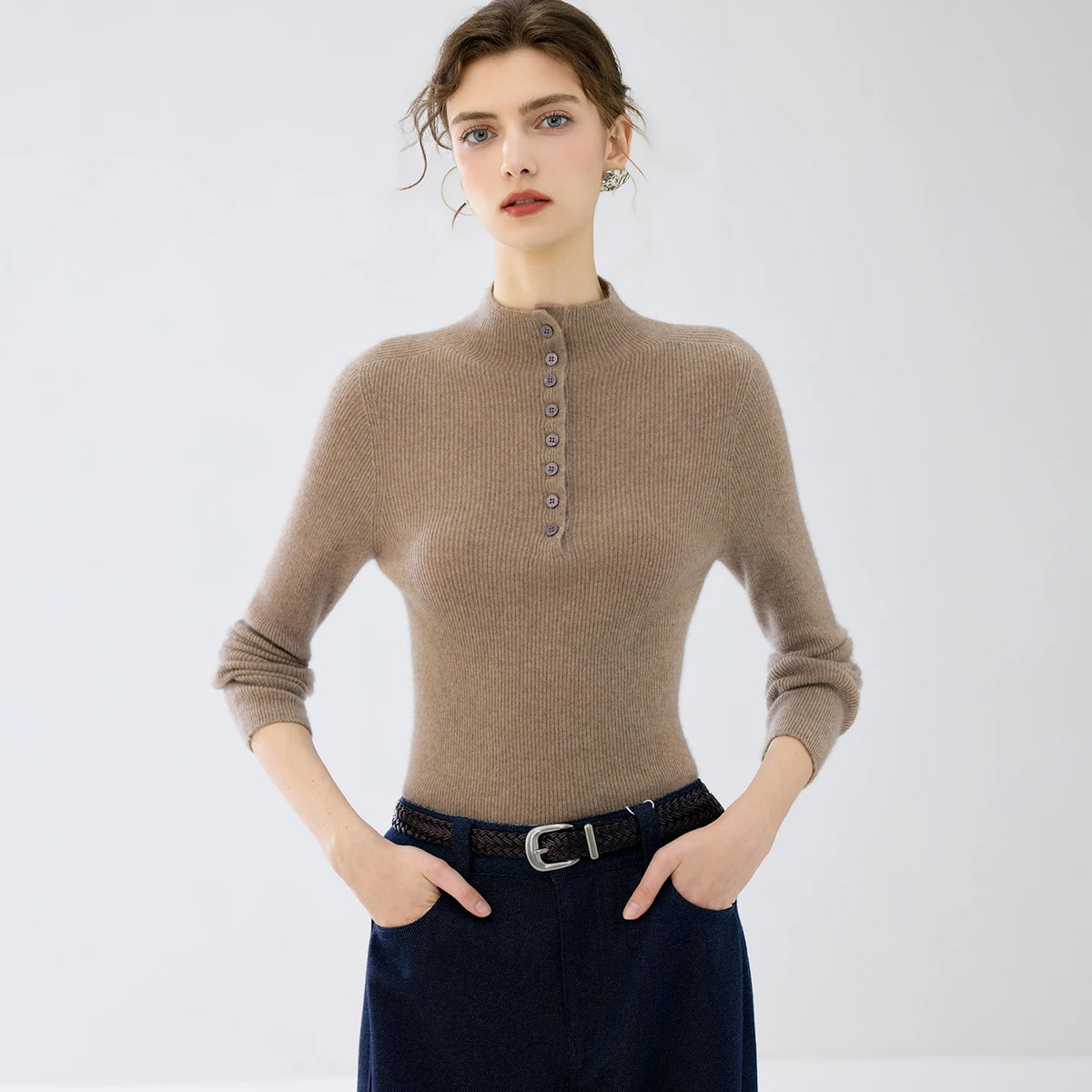 The Twickenham Cashmere Mock-Neck Jumper