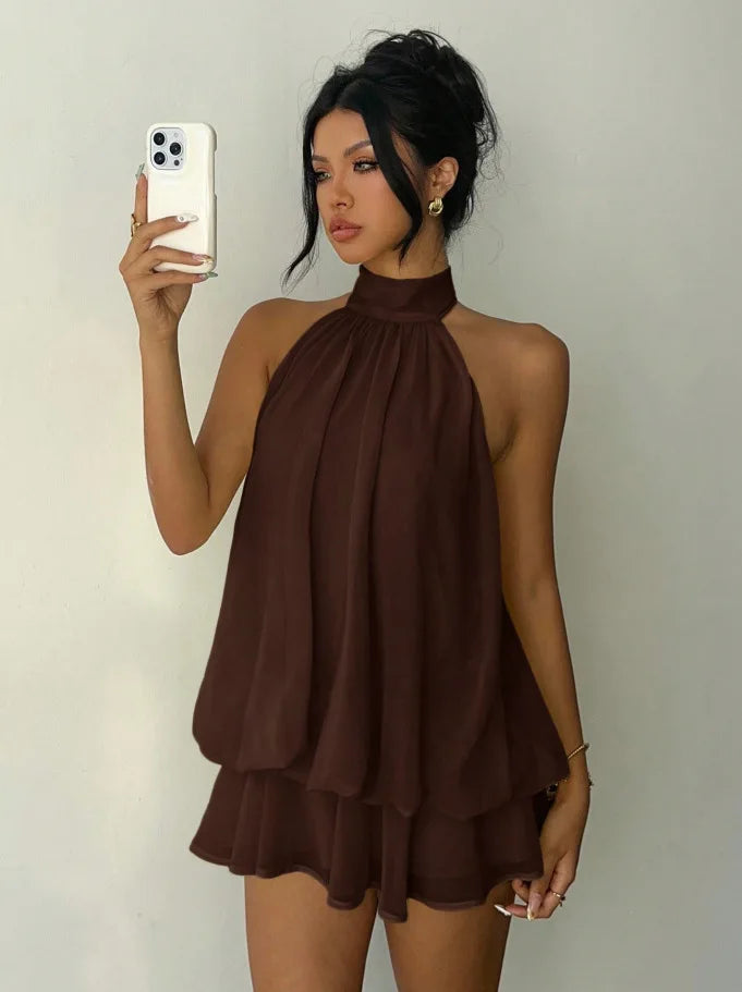 The Alperton Backless Halter Sundress