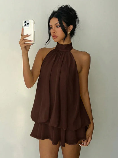 The Alperton Backless Halter Sundress
