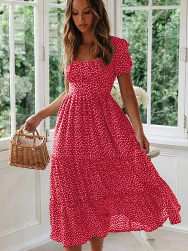 The Highgate Puff-Sleeve Floral Maxi Dress