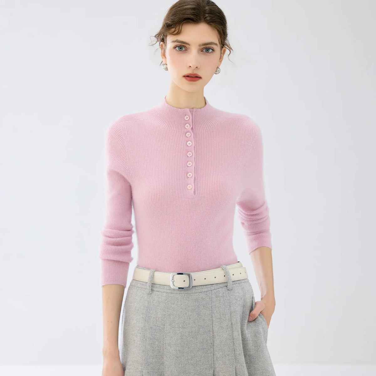 The Twickenham Cashmere Mock-Neck Jumper