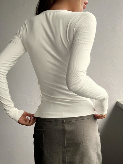 The Neasden Half-Button Cropped Top