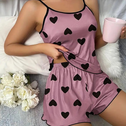 The Maida Hill Heart-Print Sleep Tee Set