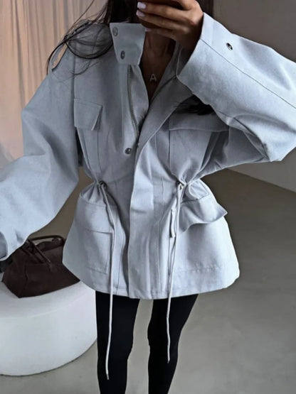 The Nunhead Suede Drawstring Jacket
