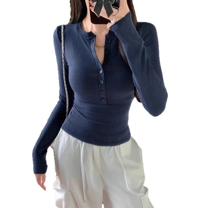 The Norbury V-Neck Button Top