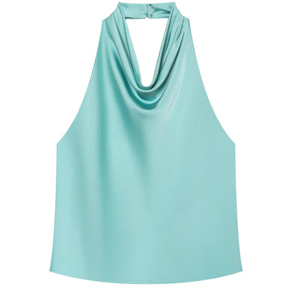 The Brondesbury Satin Corset Halter Top