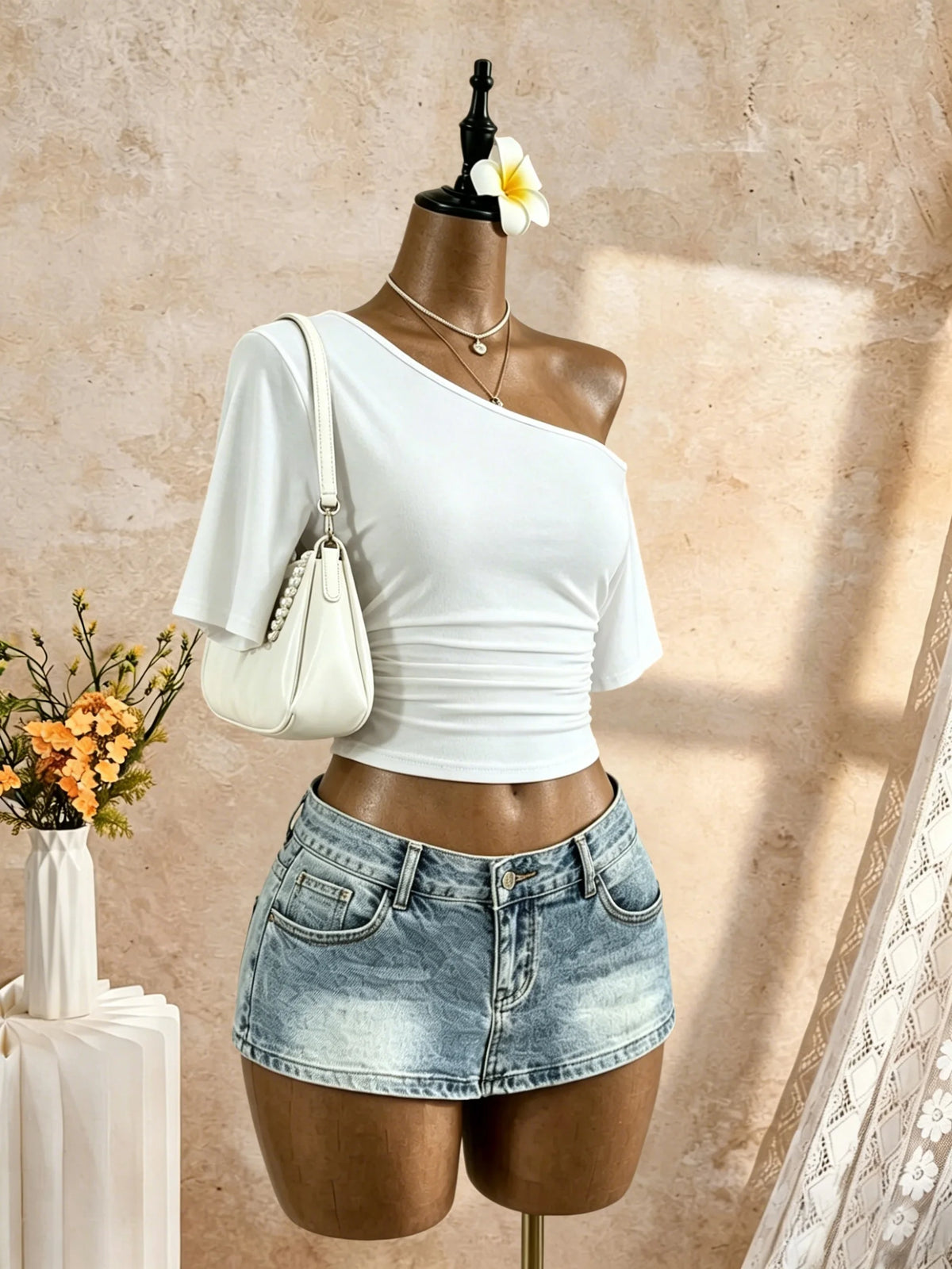 The Hounslow One-Shoulder Ruched Top