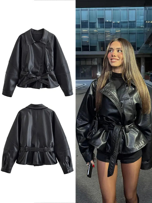 The Wood Green Faux Leather Trench Jacket